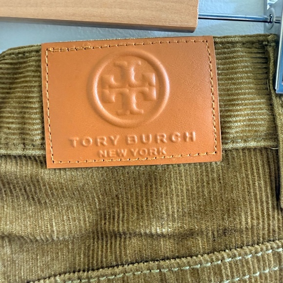 Tory Burch High Rise Brown Corduroy - Picture 3 of 4